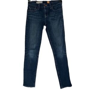 Pilcro and the Letterpress Stet Skinny Jeans Dark‎ Wash Mid Rise Size 27